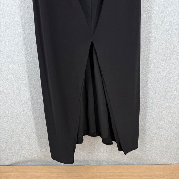 Mac Duggal Jersey V-Neck Cutout Gown Dress Size 20W Black Formal Dress Chic NEW - Picture 5 of 16